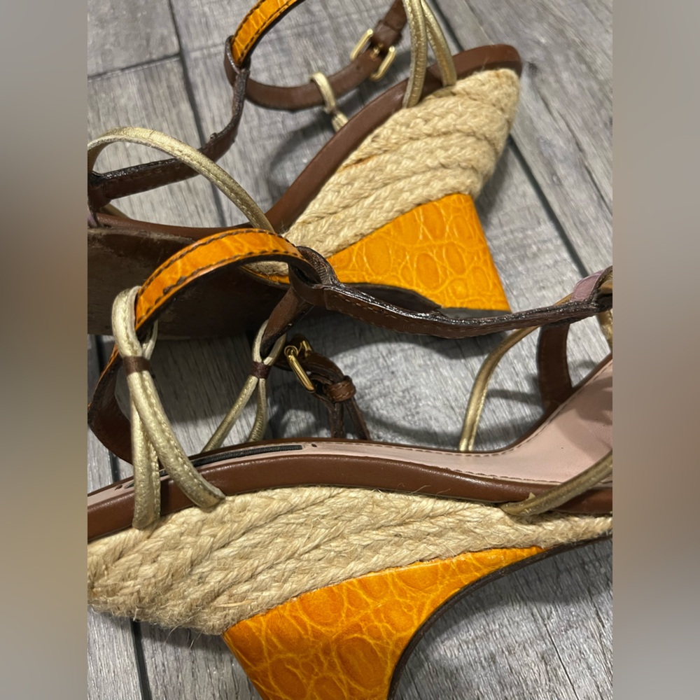 Vintage Louis Vuitton Wedge Sandals size 35.5 - Picture 5 of 9